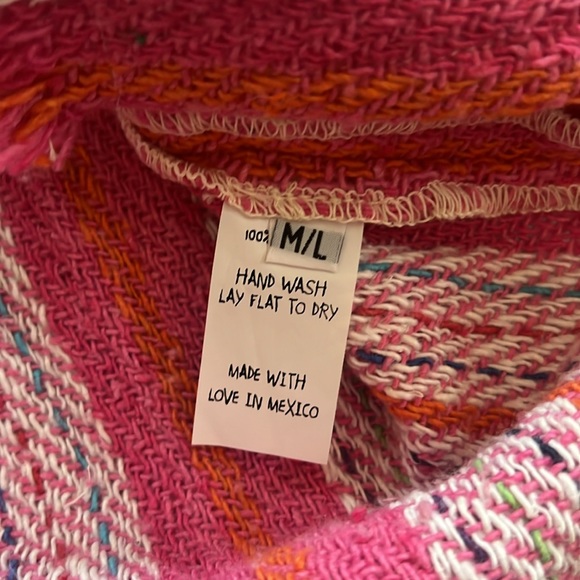 NWOT Jen’s Pirate Booty Free People Pink Knit Hoodie Sz M/L - Picture 7 of 8